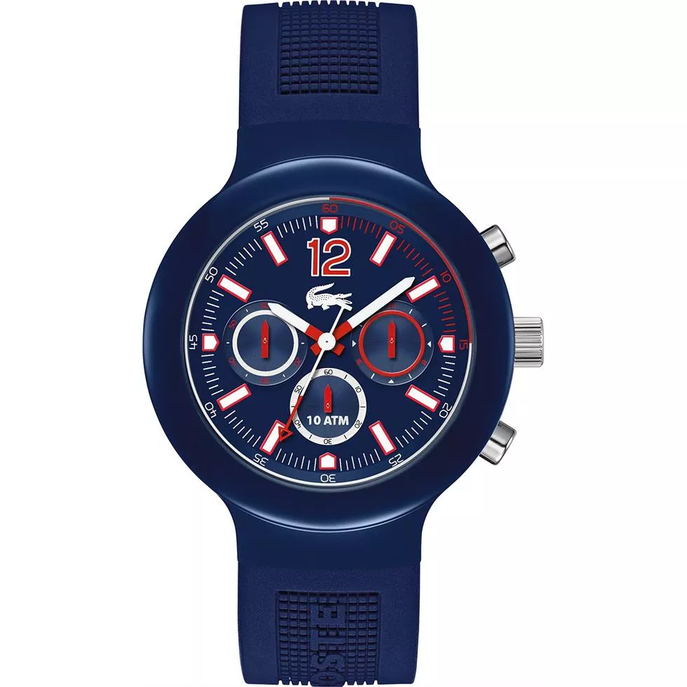 Lacoste Watch, Men's Chronograph-Silicone 44mm 