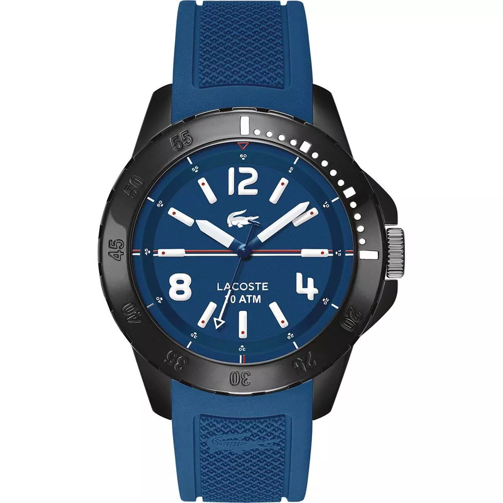 Lacoste Watch, Men's Fidji Blue Silicone 46mm 