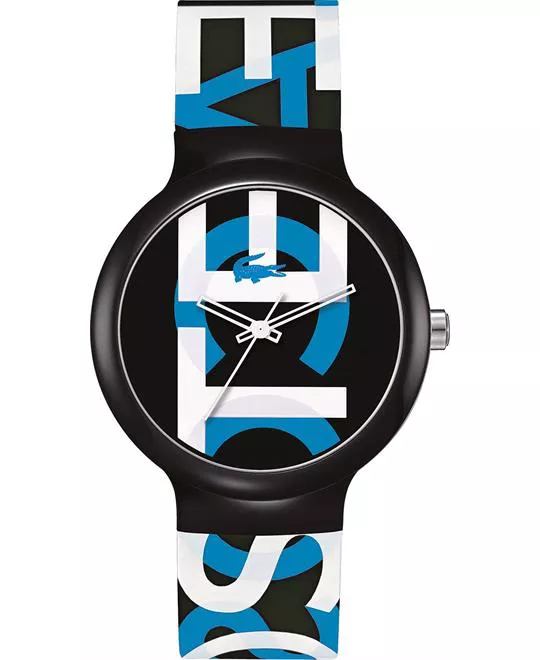 Lacoste Watch, Unisex - Printed Black Silicone 40mm 