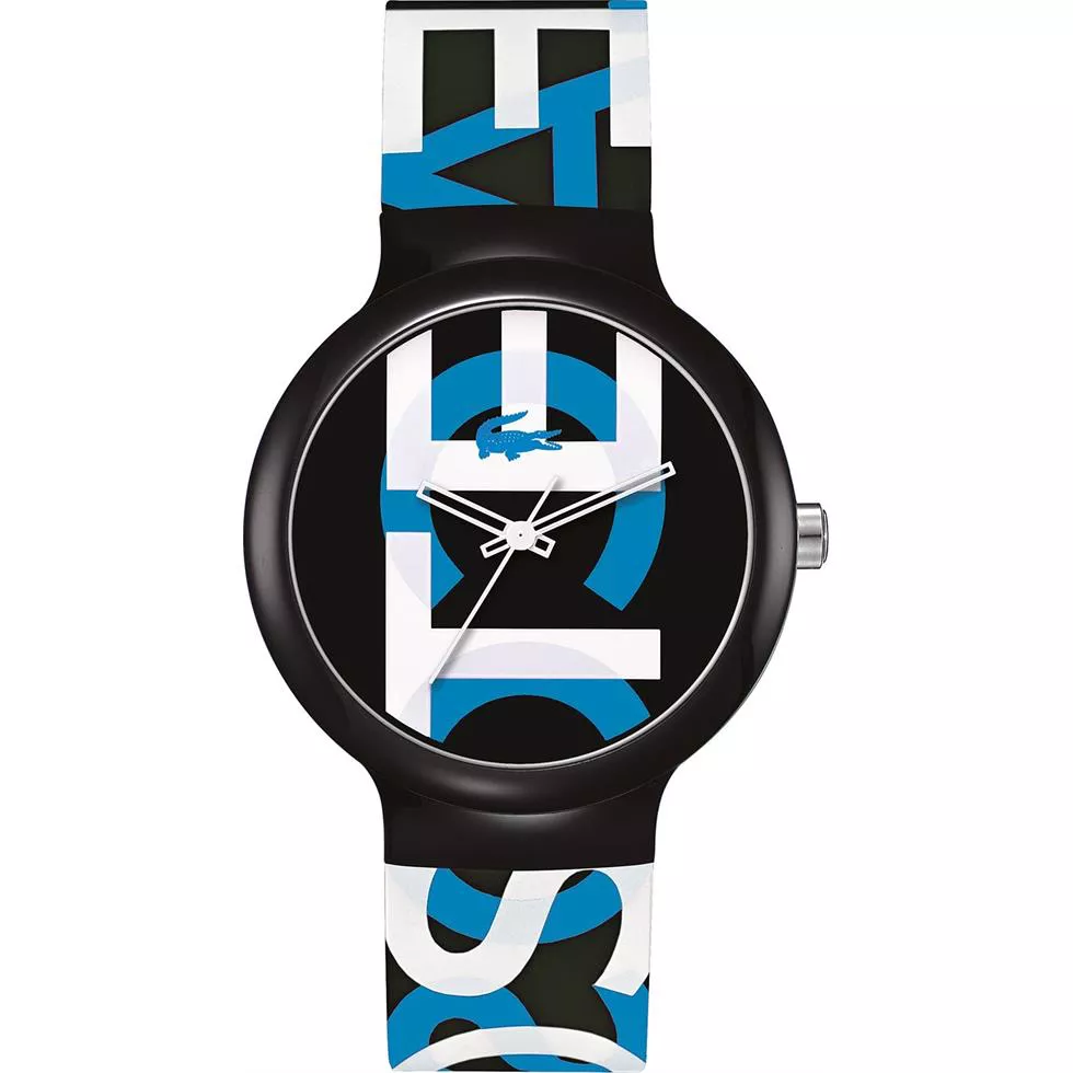 Lacoste Watch, Unisex - Printed Black Silicone 40mm 