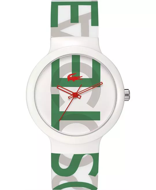 Lacoste Watch, Unisex Printed -White Silicone 40mm 