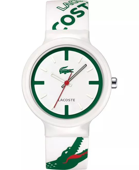 Lacoste Watch, White-Green Logo Silicone, 40mm