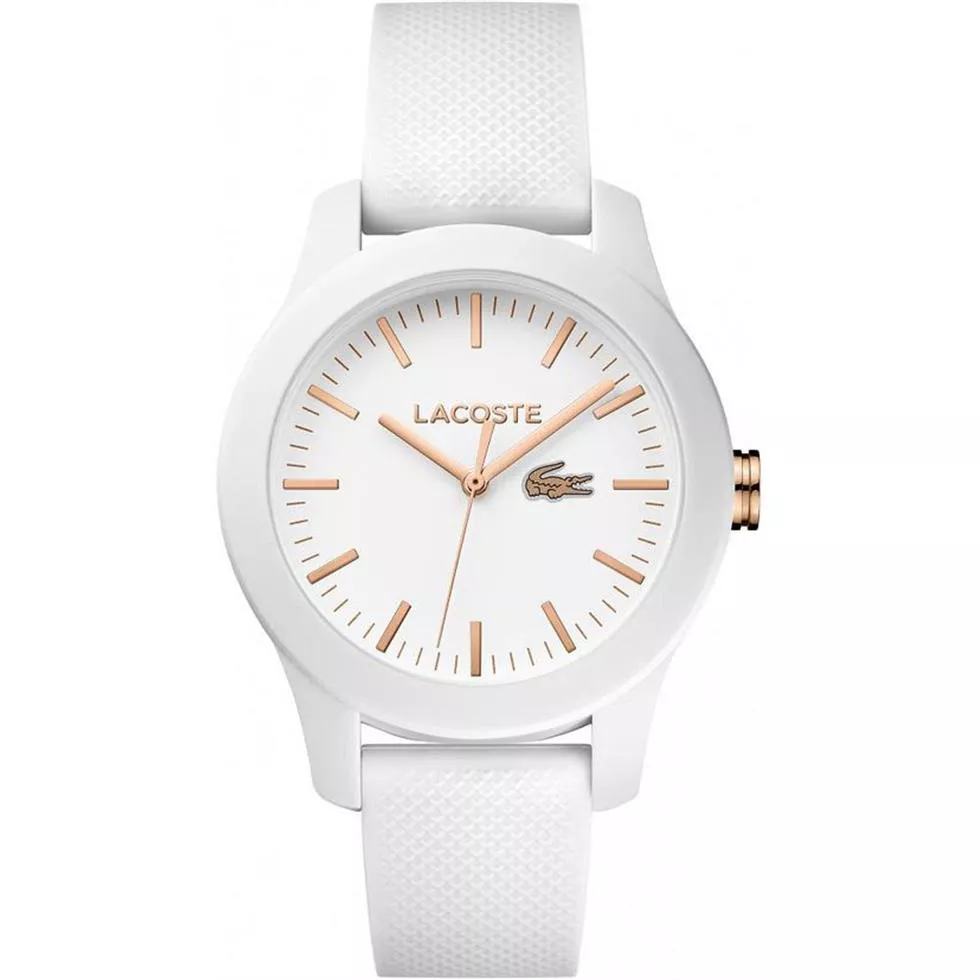 Lacoste White Rubber Watch 38mm