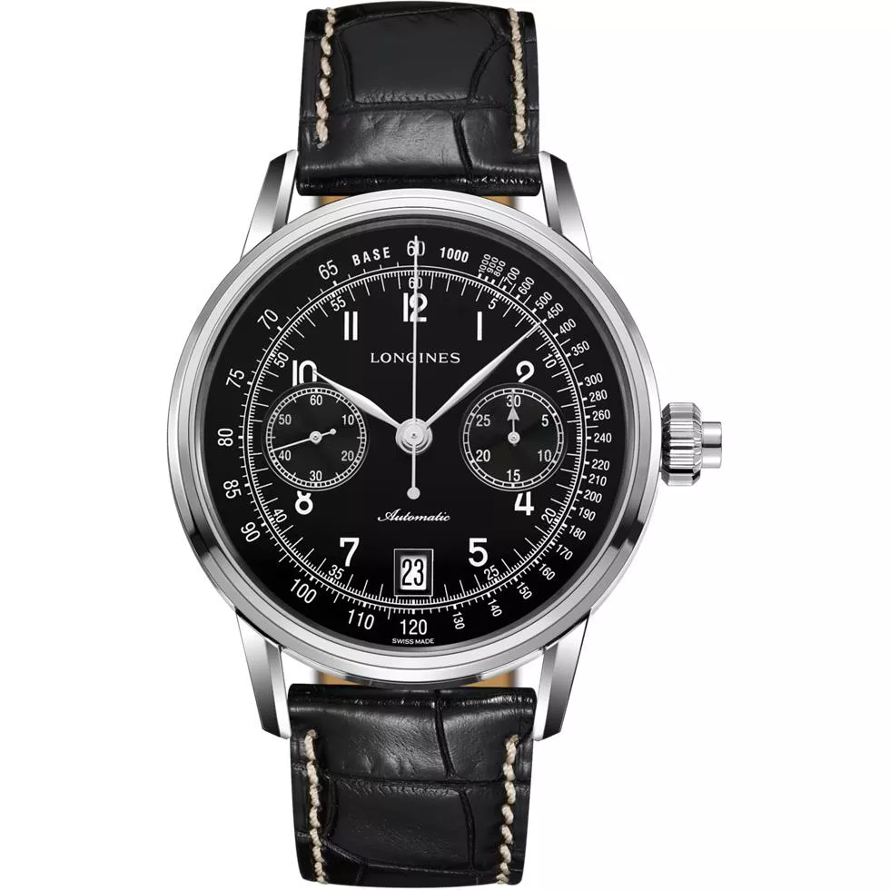 Longines Heritage L2.800.4.53.0 Chronograph Watch 41mm