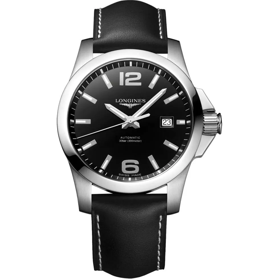 Longines Conquest Classic L3.778.4.58.3 Black Tone Watch 43mm