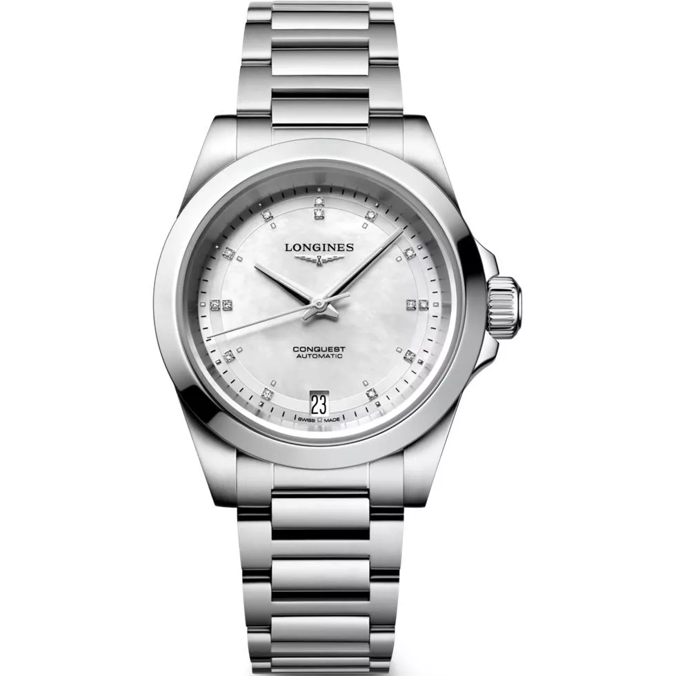 Longines Conquest L3.430.4.87.6 Diamond Watch 34mm