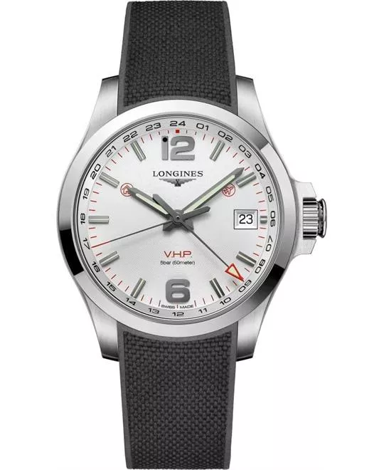 Longines Conquest V.H.P. GMT L3.718.4.76.9 Watch 41mm
