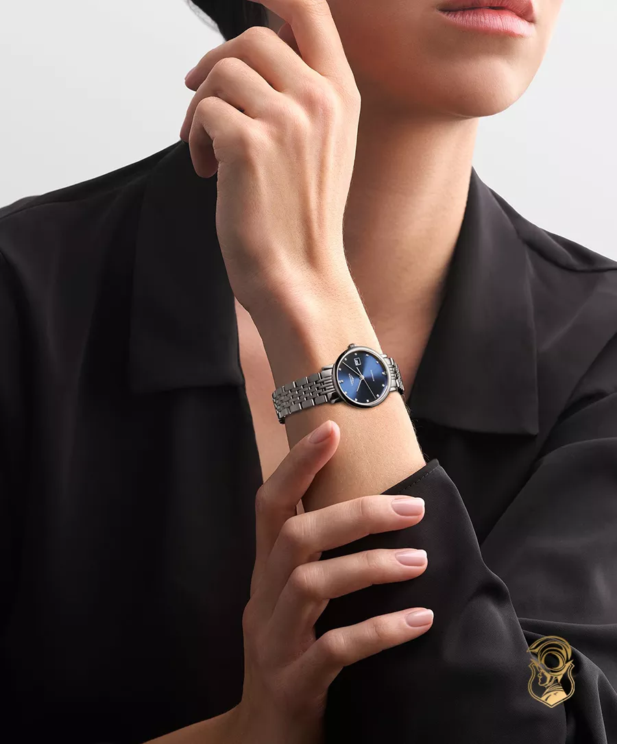 Longines Elegant L4.310.4.97.6 Blue Diamond Watch 29mm