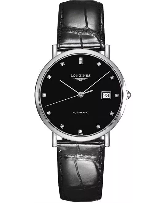 Longines Elegant L4.810.4.57.2 Diamond Black Watch 37mm