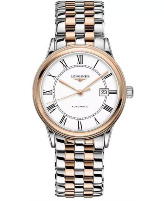 Longines Flagship Automatic White Dial Rose Gold  Watch 40mm