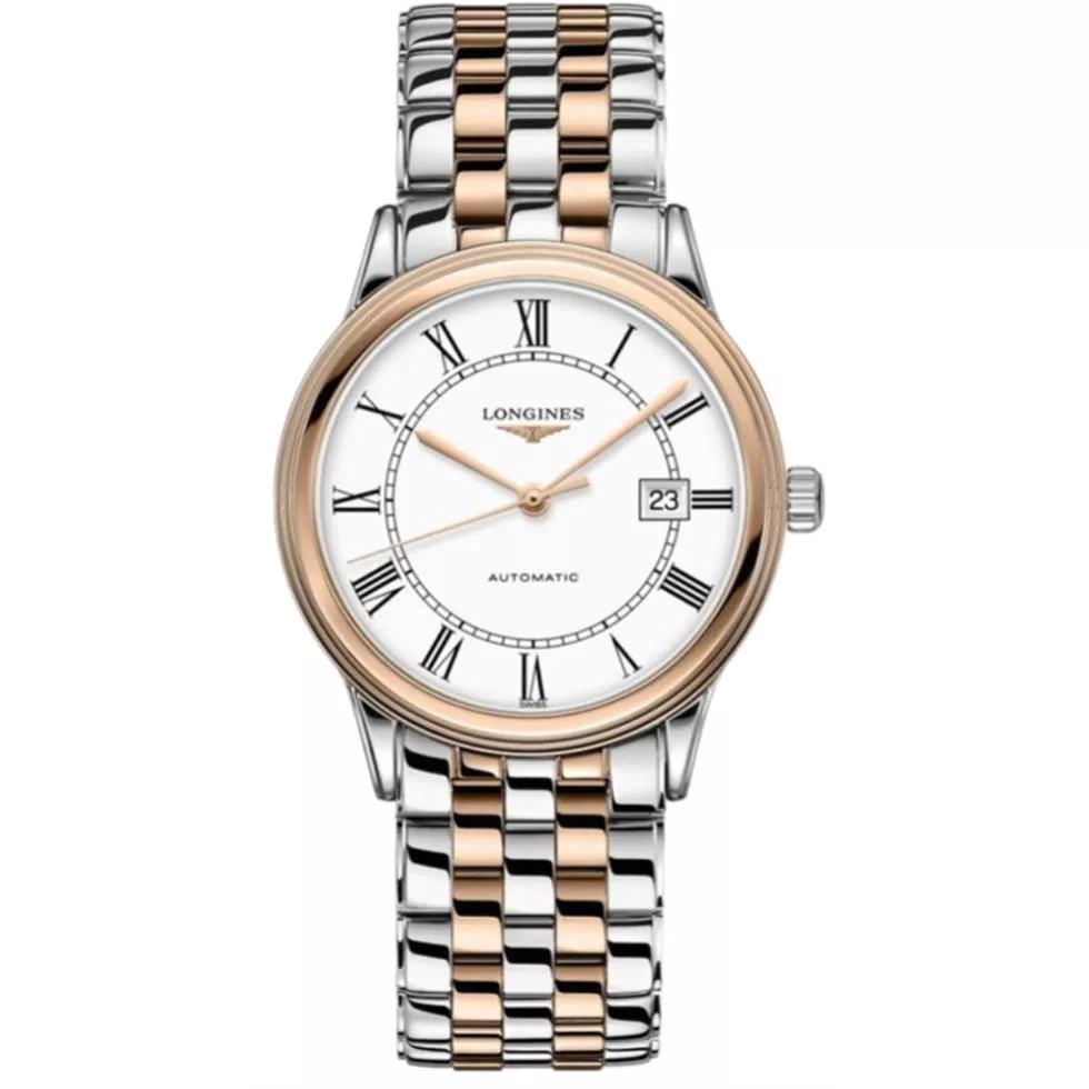 Longines Flagship Automatic White Dial Rose Gold  Watch 40mm