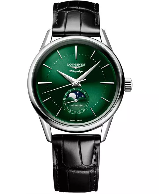 Longines Flagship L4.815.4.02.2 Green-Tone Watch 38.5mm