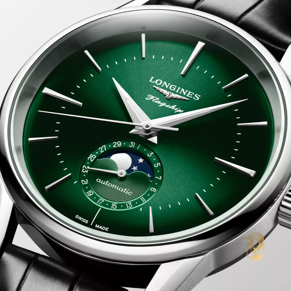 Longines Flagship L4.815.4.02.2 Green-Tone Watch 38.5mm