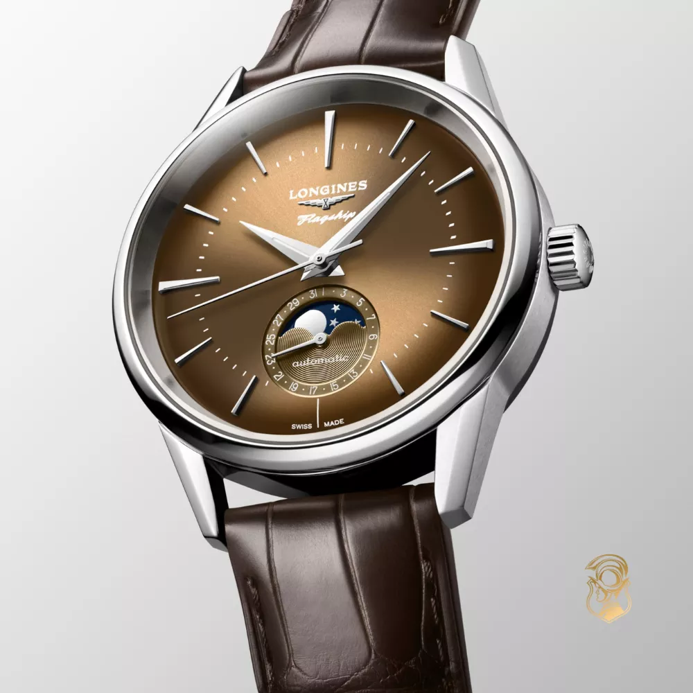 Longines Flagship L4.815.4.62.2 Beige-Tone Watch 38.5mm