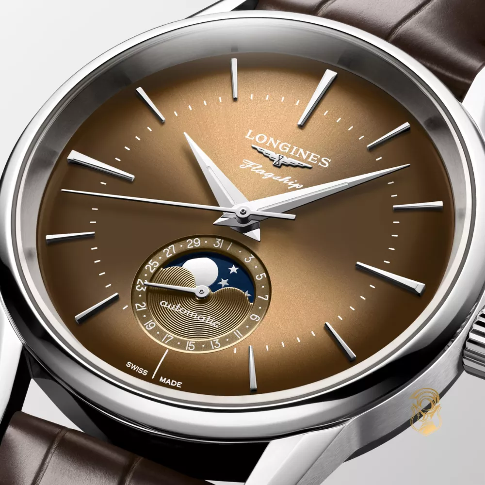 Longines Flagship L4.815.4.62.2 Beige-Tone Watch 38.5mm
