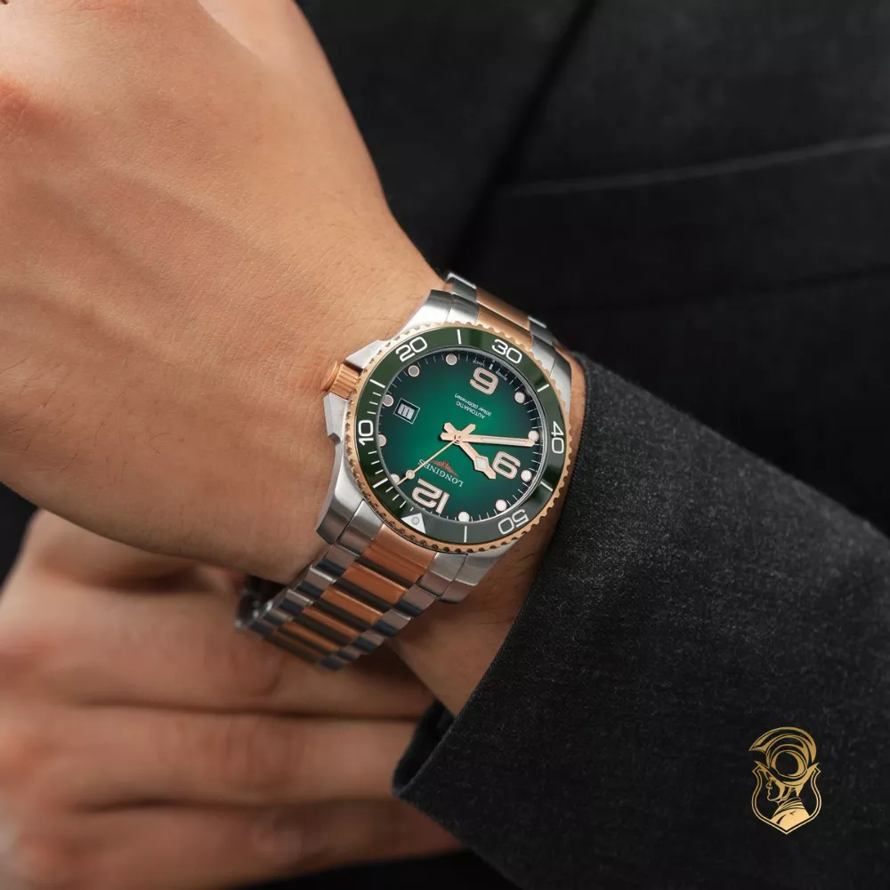 Longines Hydroconquest L3.781.3.08.7 Automatic Green Dial Watch 41mm