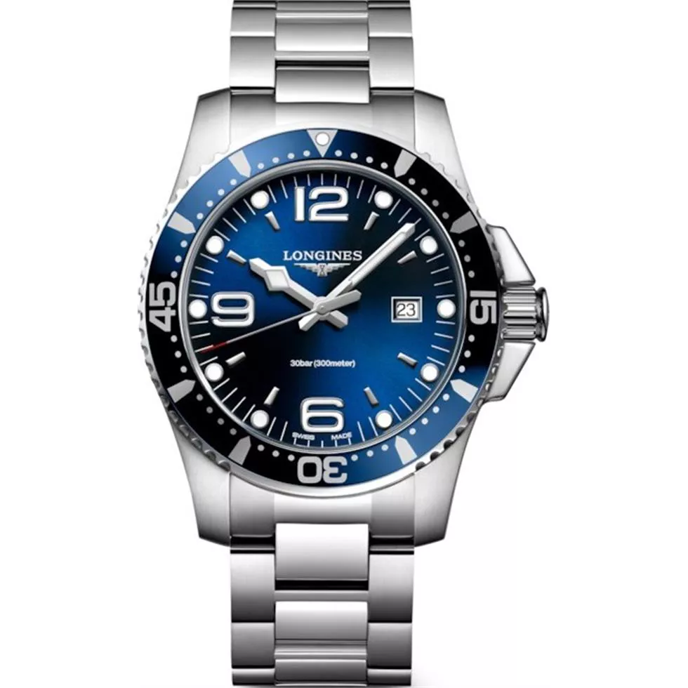 Longines HydroConquest L3.840.4.96.6 Watch 44mm 