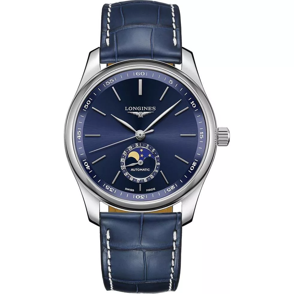 Longines Master L2.919.4.92.2 Moonphase Watch 42mm 