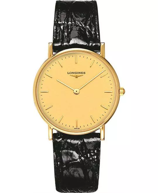 Longines Presence L4.743.6.39.2 18kt Solid Gold Watch 33mm