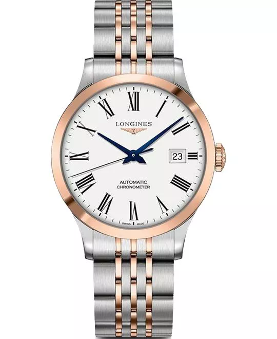 Longines Record L2.820.5.11.7 Automatic Watch 38.5mm