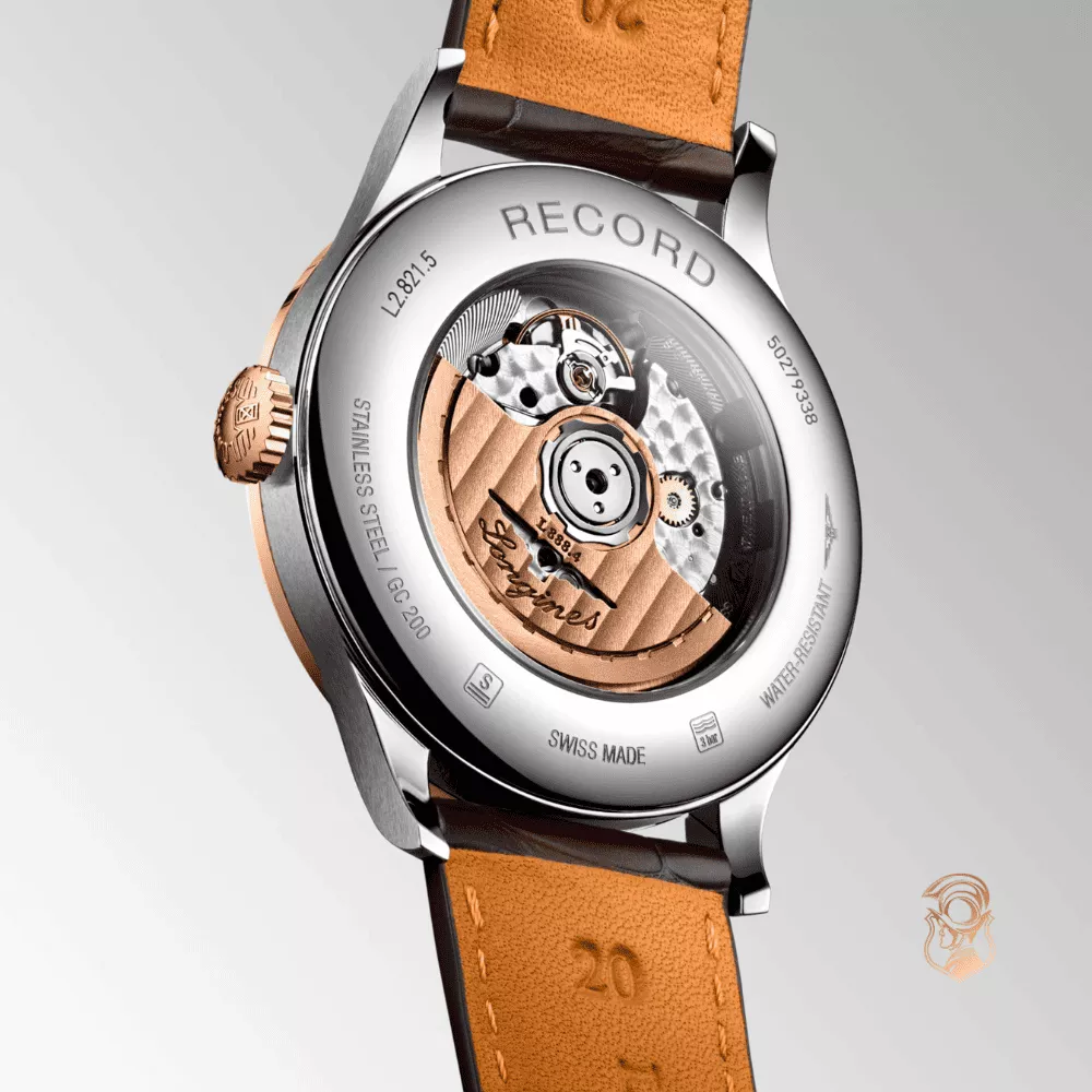 Longines Record L2.821.5.11.2 Watch 40mm
