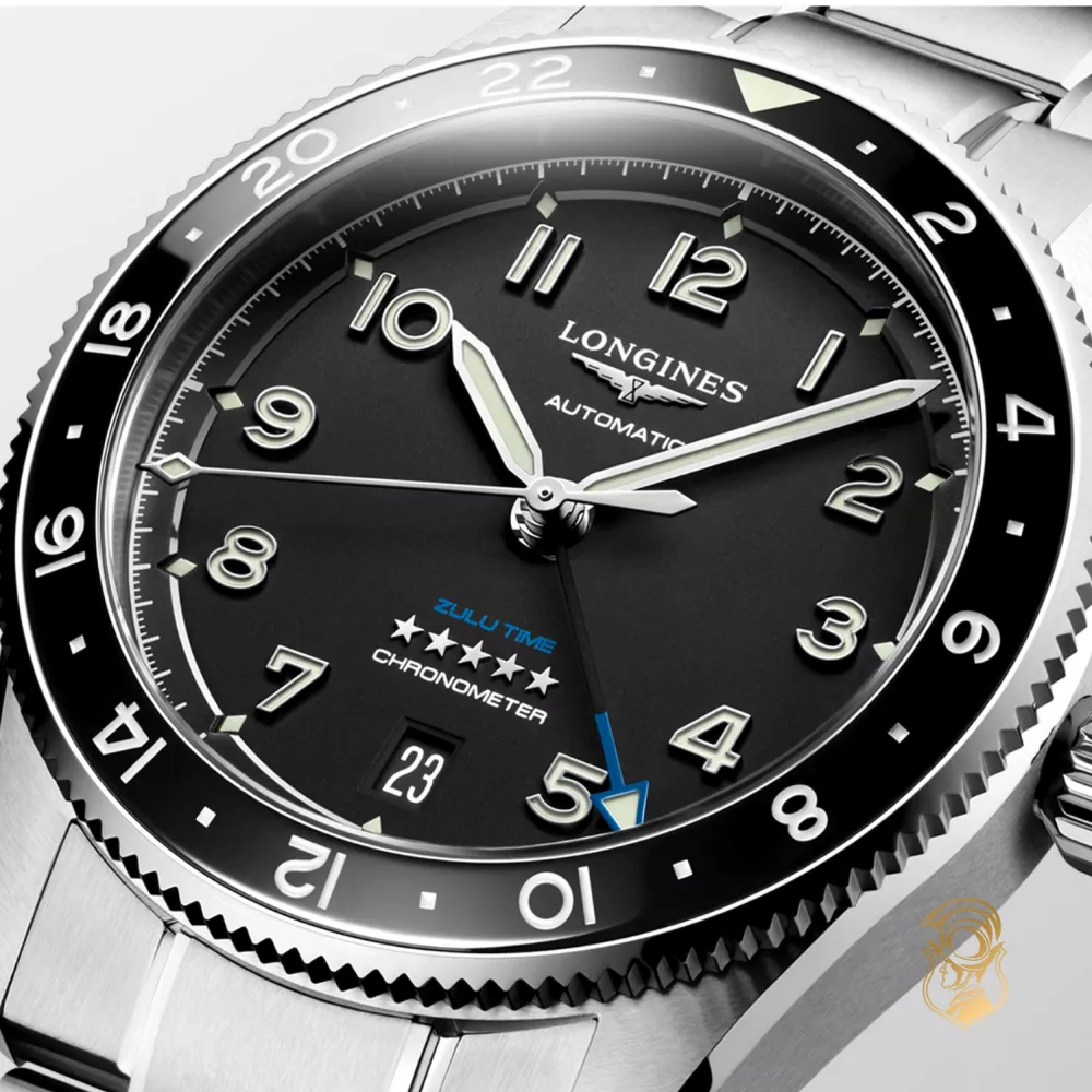 Longines Spirit L3.802.4.53.6 Zulu Time Automatic Watch 39mm