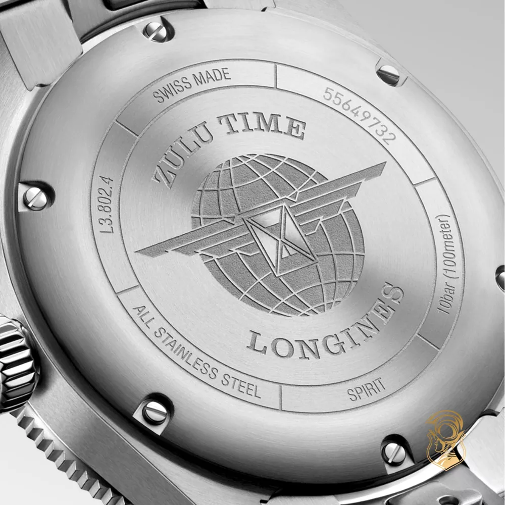 Longines Spirit L3.802.4.53.6 Zulu Time Automatic Watch 39mm
