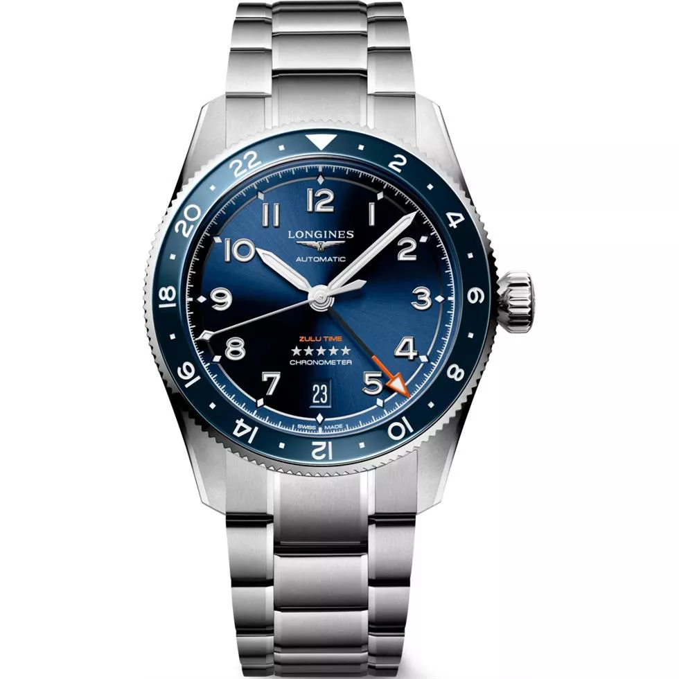 Longines Spirit L3.802.4.93.6 Zulu Time Watch 39.5mm