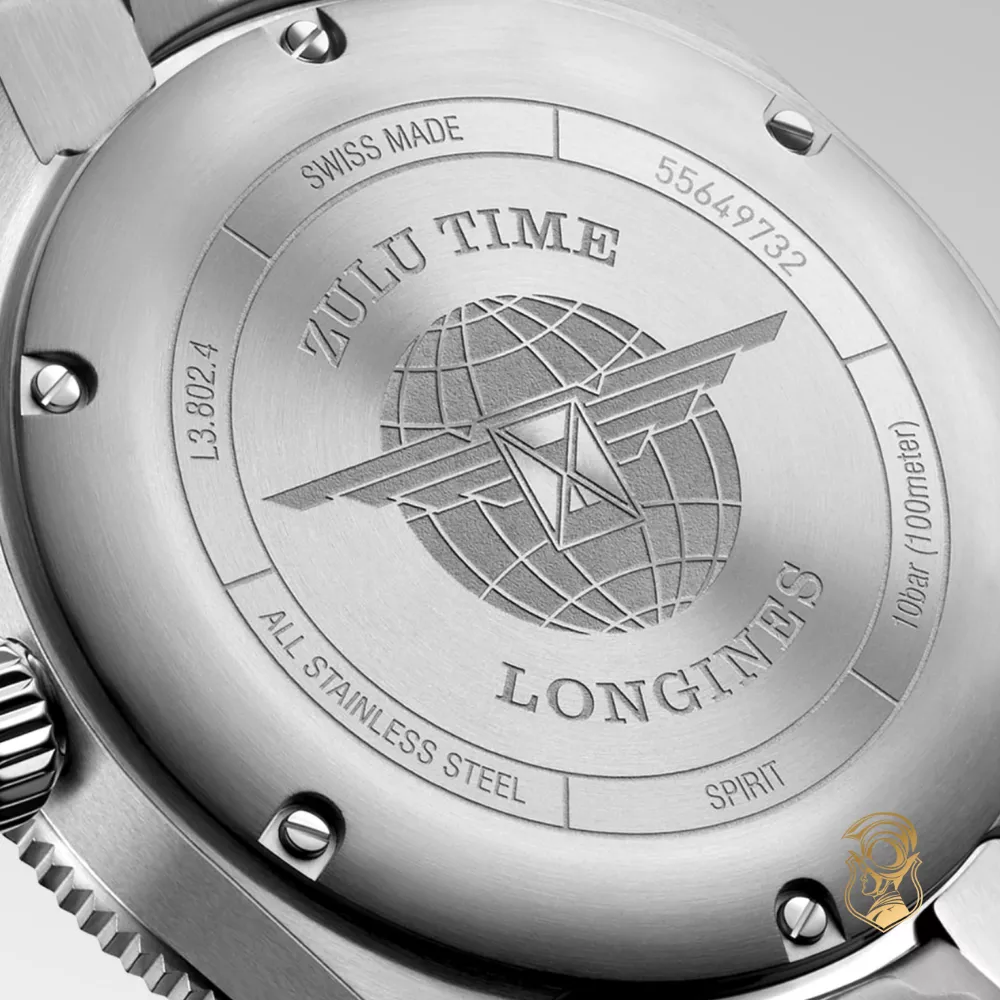 Longines Spirit L3.802.4.93.6 Zulu Time Watch 39.5mm