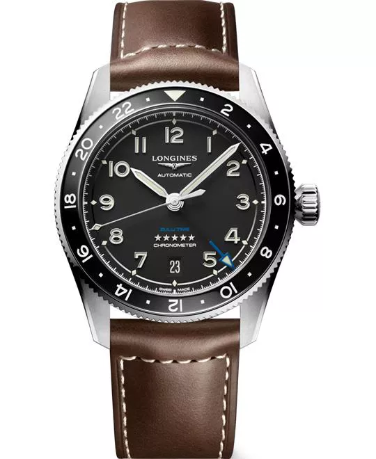 Longines Spirit Zulu Time L3.802.4.53.2 Watch 39mm 