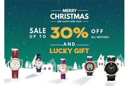 ƯU ĐÃI GIẢM GIÁ ĐẾN 30% ĐỒNG HỒ HIỆU CHO LỄ HỘI GIÁNG SINH TẠI LUXURY SHOPPING