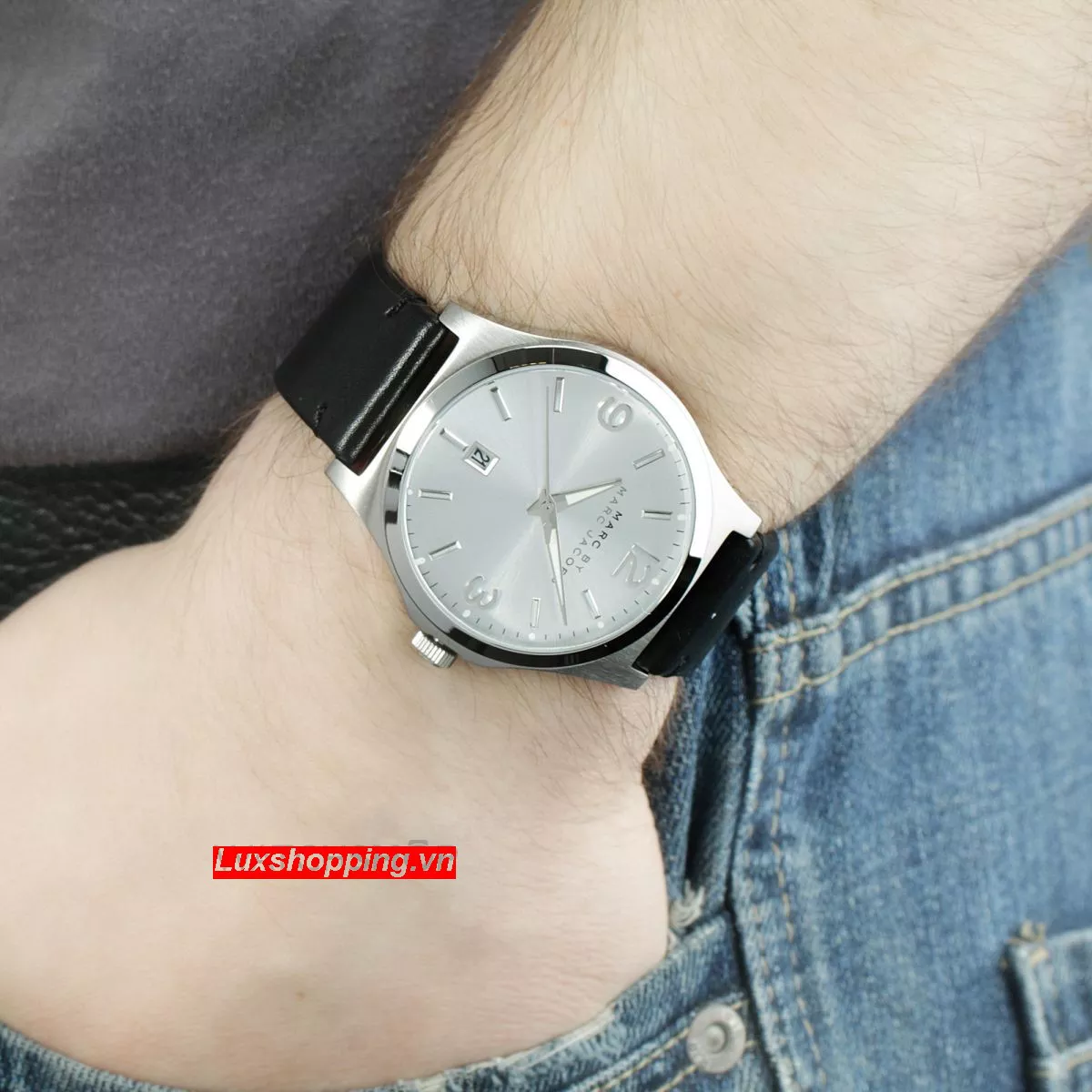 Marc by Marc Jacobs Men's DannyDANNY Black Leather Watch 43mm 
