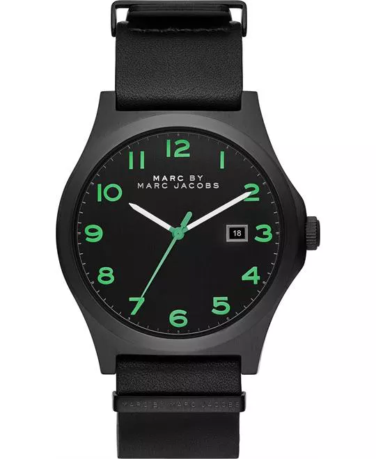 Marc by Marc Jacobs  Jimmy Black Leather Watch 43mm