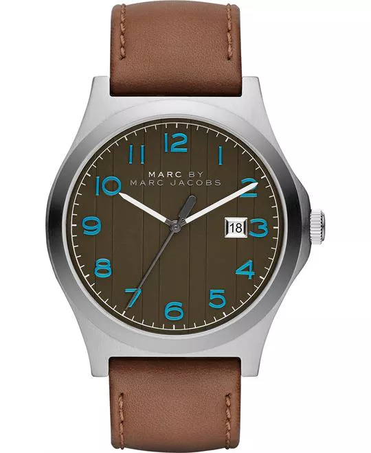 Marc by Marc Jacobs Jimmy Brown Leather Watch 43mm 