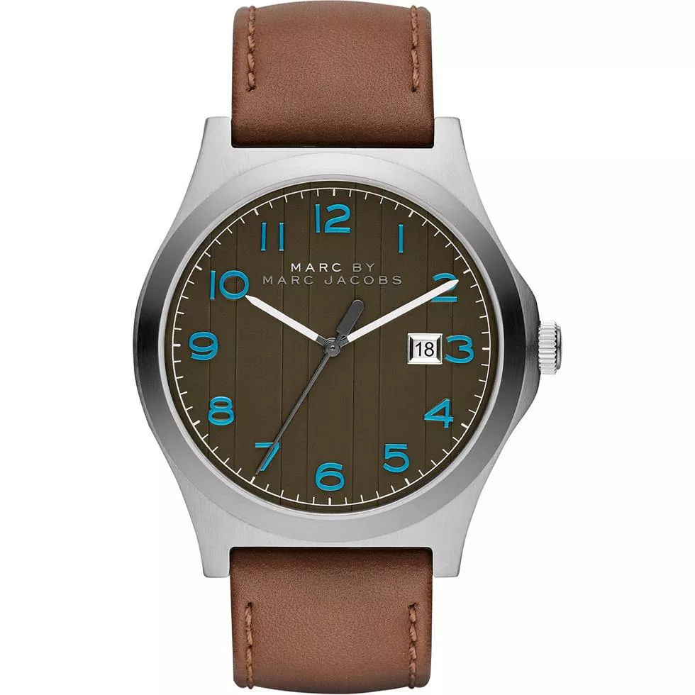 Marc by Marc Jacobs Jimmy Brown Leather Watch 43mm 