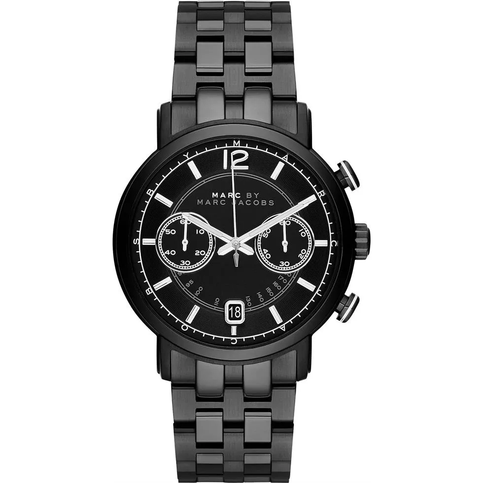 Marc Jacobs Fergus Black Ion-Plated Watch 42mm