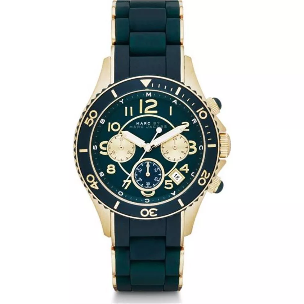 Marc Jacobs Rock Matte Teal Silicone Watch 40mm
