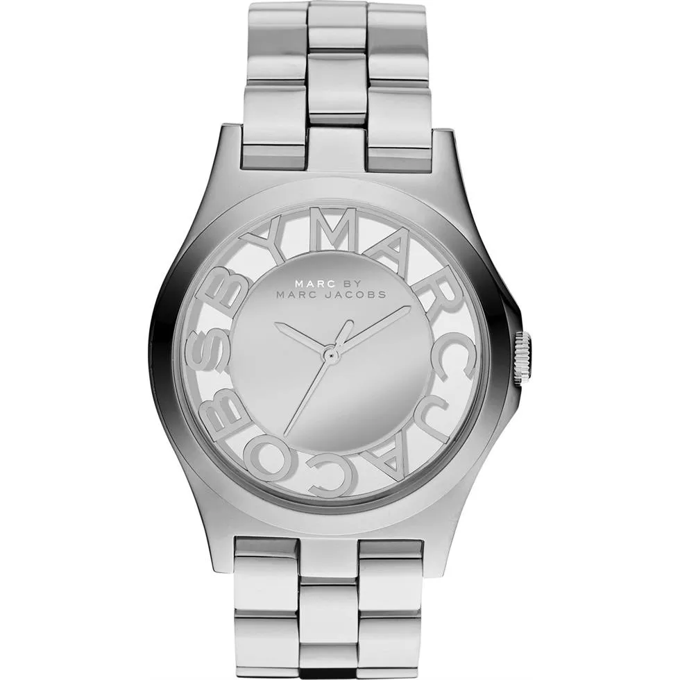 Marc Jacobs Henry Skeleton Silver Watch 40mm