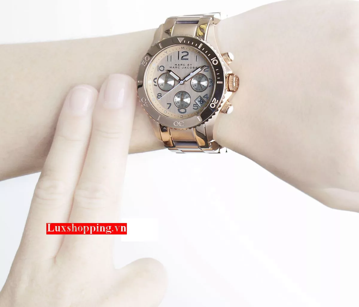  Marc Jacobs  ROCK Chronograph Rose Gold Watch 40mm 