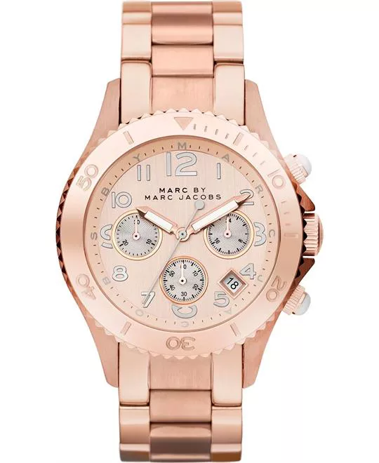  Marc Jacobs  ROCK Chronograph Rose Gold Watch 40mm 
