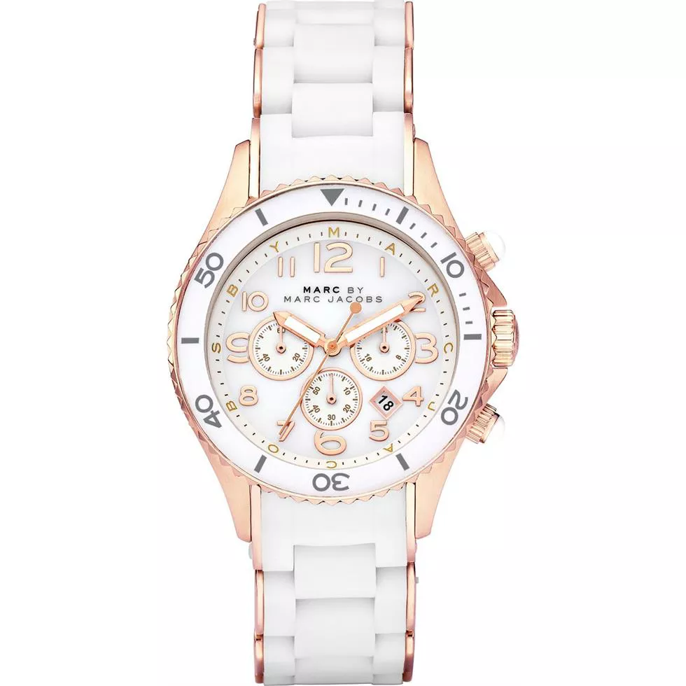Marc Jacobs ROCK White Silicone Watch, 40mm 