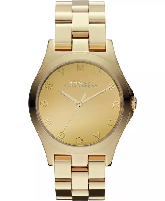 Marc by Marc Jacobs Henry Glossy All Goldtone Watch 36mm