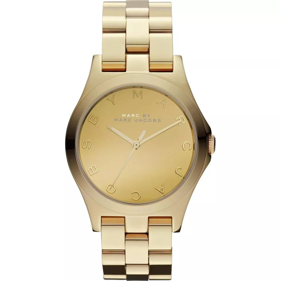 Marc by Marc Jacobs Henry Glossy All Goldtone Watch 36mm