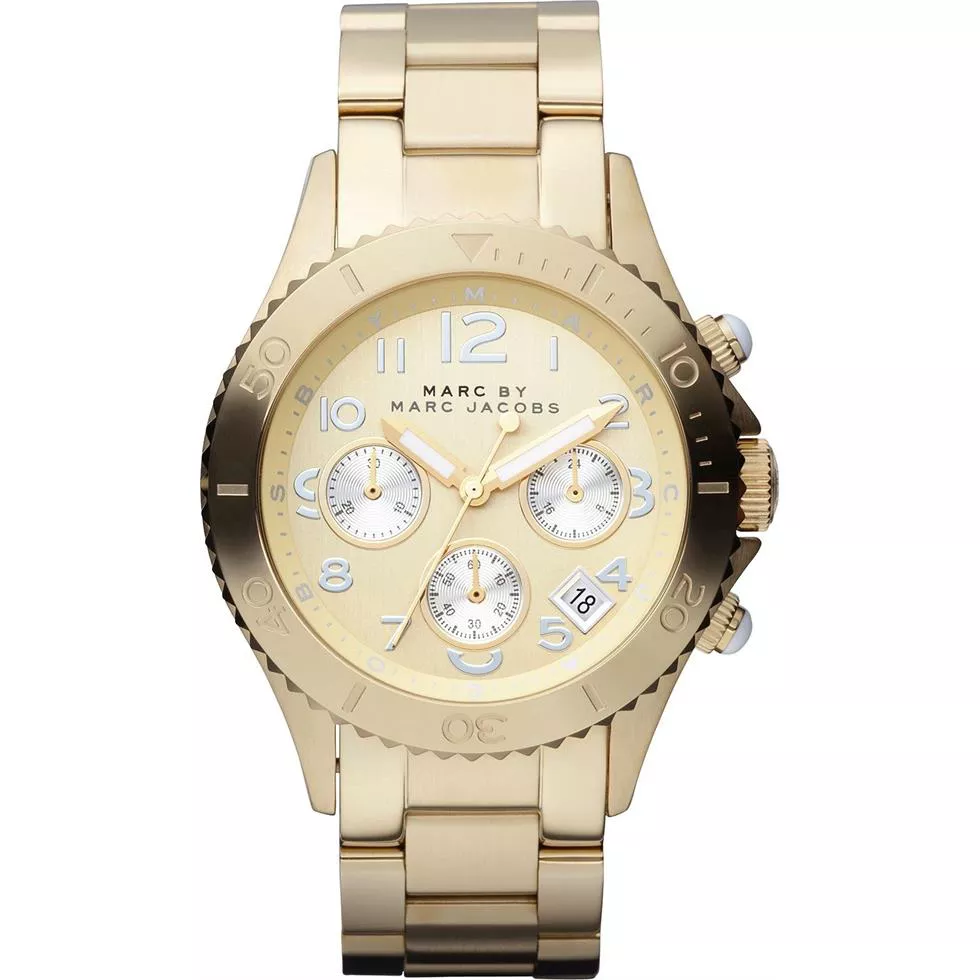 Marc Jacobs  ROCK Chronograph Gold Watch 40mm 