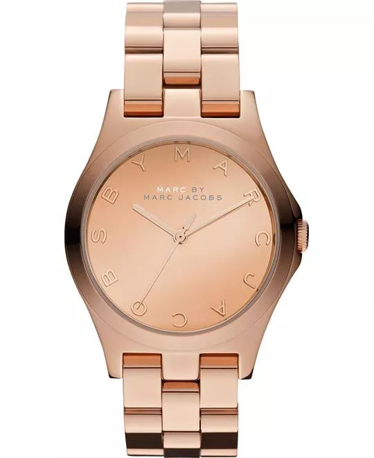 Marc by Marc Jacobs Henry Glossy ALL Rose Gold Watch 36mm 