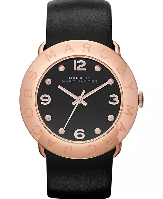 Marc by Marc Jacobs Amy Black Dial Watch 36mm 