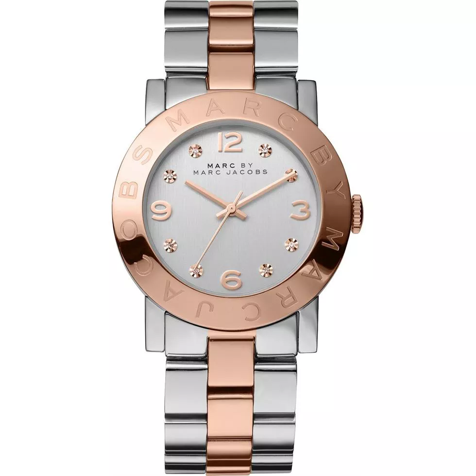 Marc by Marc Jacobs Amy Silver And Rose Gold Watch 36mm 