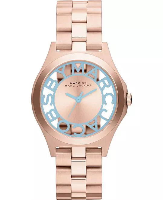 Marc by Marc Jacobs Henry Skeleton Rose Gold Watch 34mm 