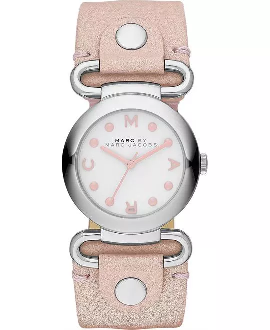 Marc by Marc Jacobs Molly Pink Leather Strap Watch 30mm