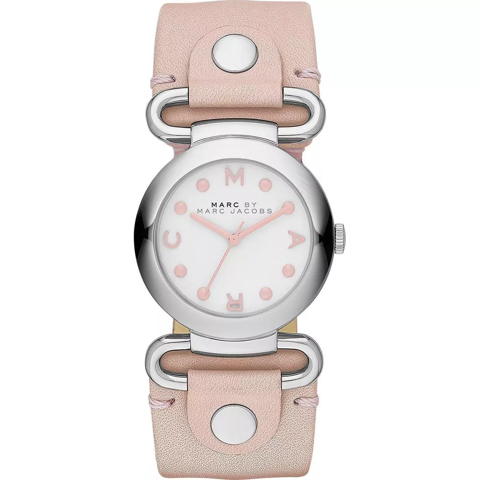 Marc by Marc Jacobs Molly Pink Leather Strap Watch 30mm